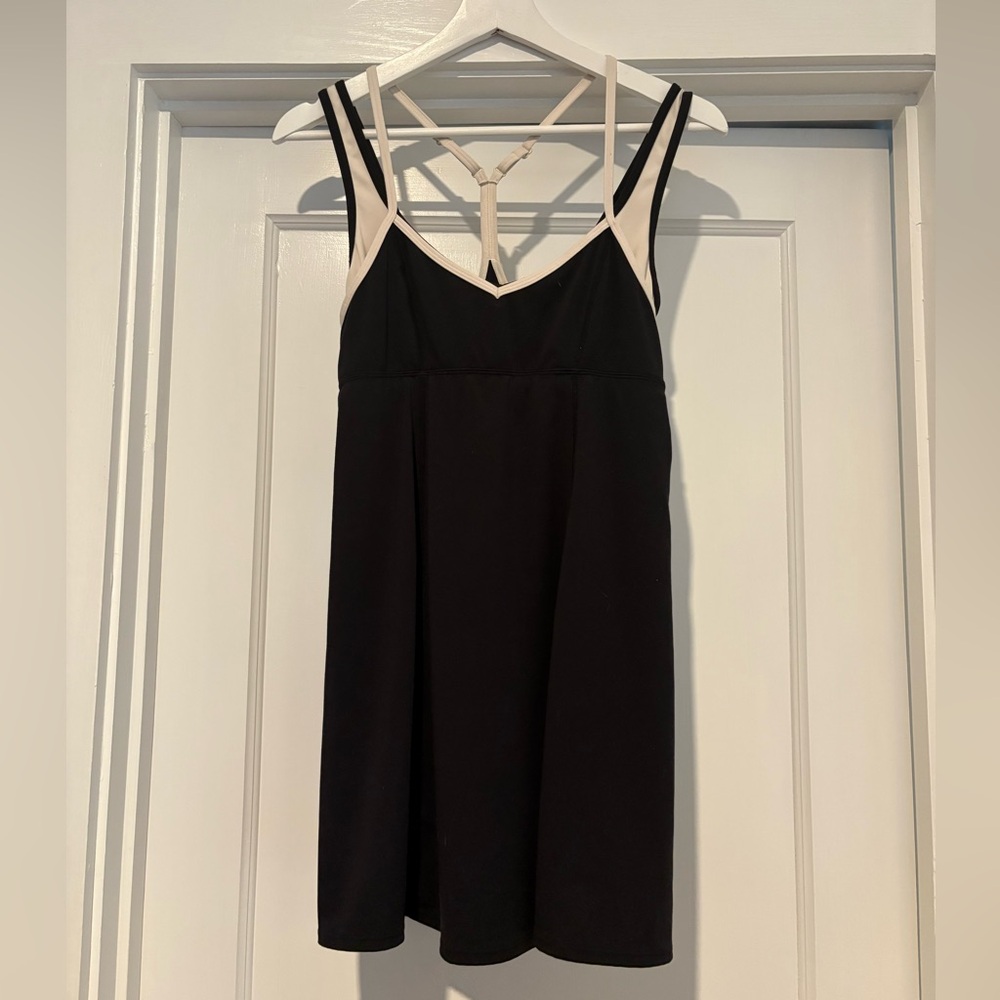 L*Space Backless Dress in Black and Cream